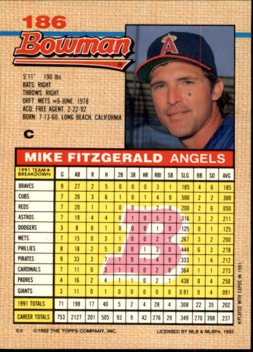 thumbnail 176  - A6548- 1992 Bowman Baseball Cards 1-263 +Rookies -You Pick- 10+ FREE US SHIP