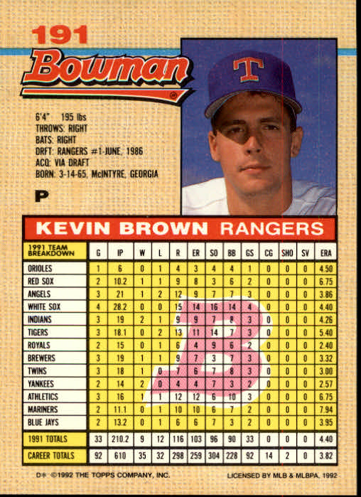 thumbnail 184  - A6548- 1992 Bowman Baseball Cards 1-263 +Rookies -You Pick- 10+ FREE US SHIP