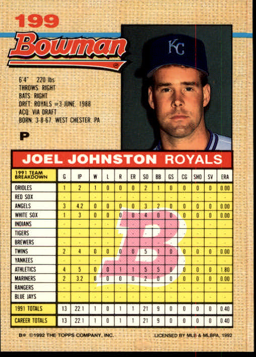 thumbnail 198  - A6548- 1992 Bowman Baseball Cards 1-263 +Rookies -You Pick- 10+ FREE US SHIP