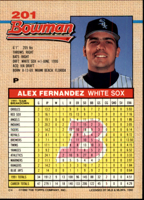 thumbnail 200  - A6548- 1992 Bowman Baseball Cards 1-263 +Rookies -You Pick- 10+ FREE US SHIP