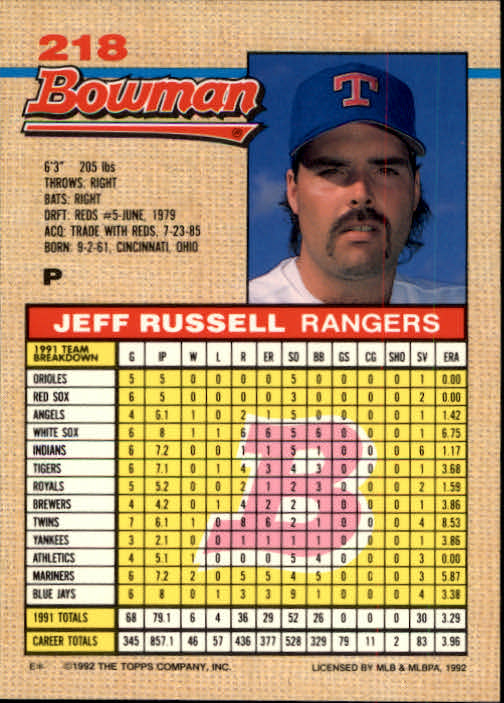 thumbnail 228  - A6548- 1992 Bowman Baseball Cards 1-263 +Rookies -You Pick- 10+ FREE US SHIP
