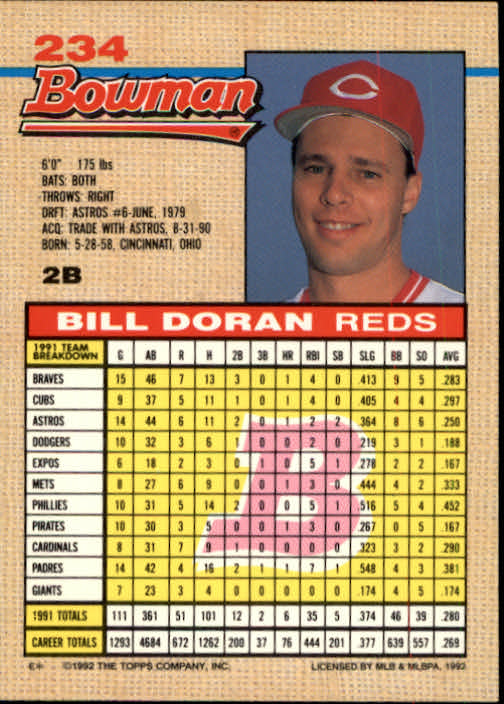 thumbnail 253  - A6548- 1992 Bowman Baseball Cards 1-263 +Rookies -You Pick- 10+ FREE US SHIP