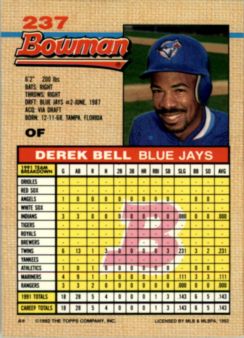 thumbnail 259  - A6548- 1992 Bowman Baseball Cards 1-263 +Rookies -You Pick- 10+ FREE US SHIP