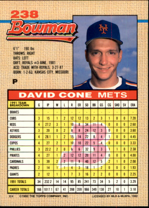 thumbnail 261  - A6548- 1992 Bowman Baseball Cards 1-263 +Rookies -You Pick- 10+ FREE US SHIP