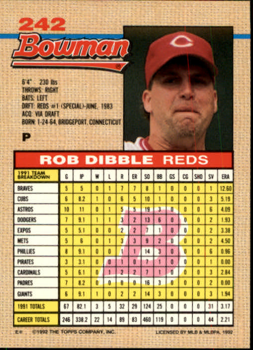 thumbnail 269  - A6548- 1992 Bowman Baseball Cards 1-263 +Rookies -You Pick- 10+ FREE US SHIP