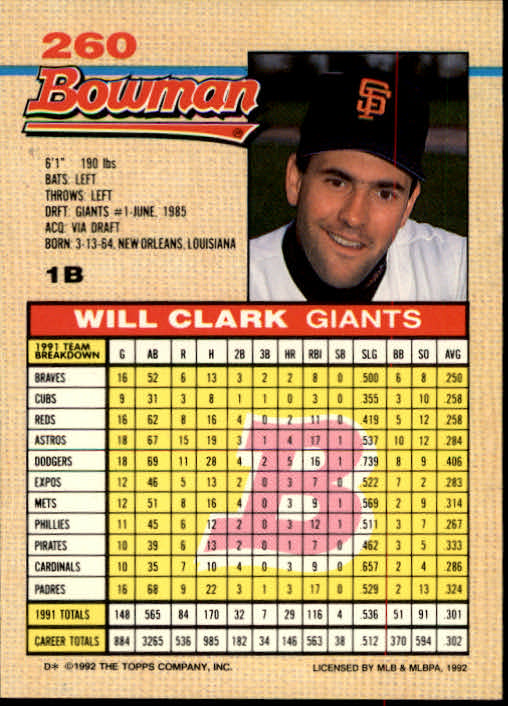 thumbnail 421  - A6548- 1992 Bowman Baseball Cards 1-263 +Rookies -You Pick- 10+ FREE US SHIP