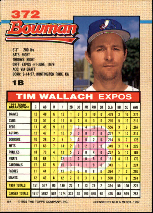 A6548- 1992 Bowman Baseball Cards 264-534 +Rookies -You Pick- 15+ FREE US SHIP - Picture 148 of 374