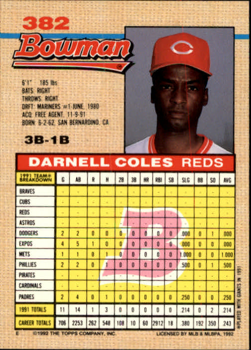 A6548- 1992 Bowman Baseball Cards 264-534 +Rookies -You Pick- 15+ FREE US SHIP - Picture 163 of 374