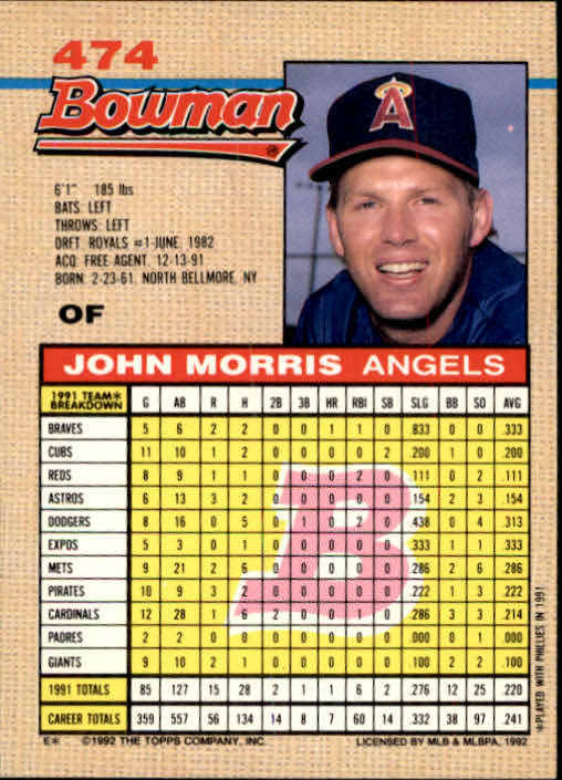 A6548- 1992 Bowman Baseball Cards 264-534 +Rookies -You Pick- 15+ FREE US SHIP - Picture 296 of 374