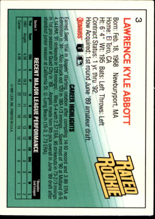 thumbnail 7 - A9587- 1992 Donruss Baseball Cards 1-250 +Rookies -You Pick- 10+ FREE US SHIP