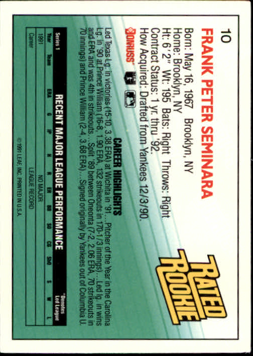 thumbnail 21 - A9587- 1992 Donruss Baseball Cards 1-250 +Rookies -You Pick- 10+ FREE US SHIP