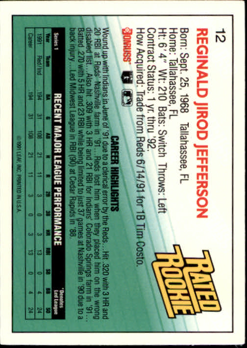 thumbnail 25 - A9587- 1992 Donruss Baseball Cards 1-250 +Rookies -You Pick- 10+ FREE US SHIP