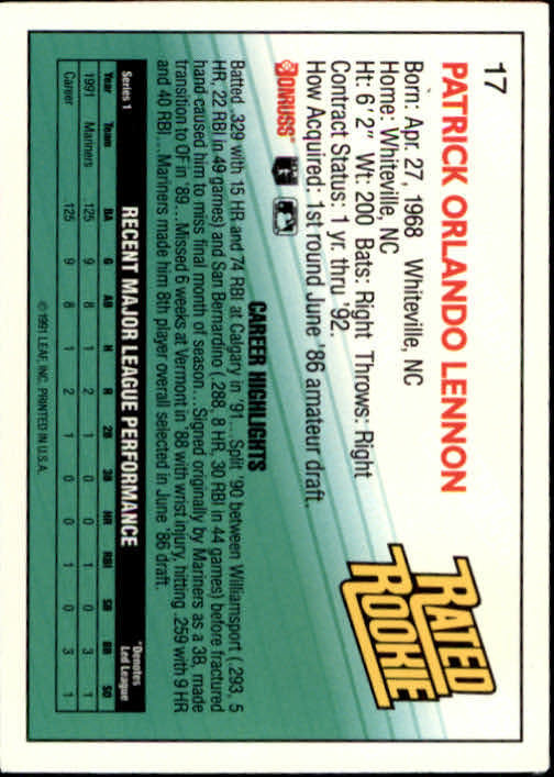 thumbnail 31 - 1992 Donruss Baseball (Pick Card From List)