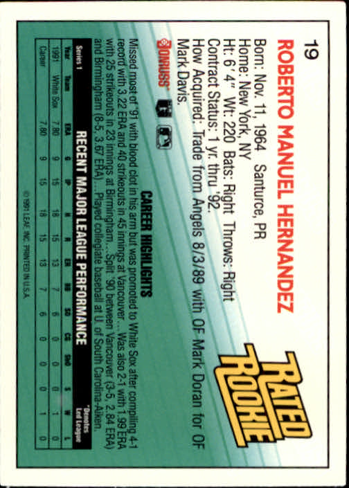 thumbnail 39 - A9587- 1992 Donruss Baseball Cards 1-250 +Rookies -You Pick- 10+ FREE US SHIP