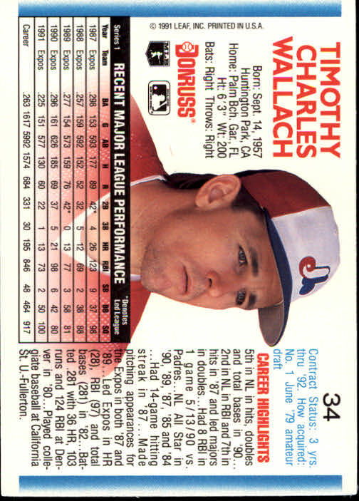 thumbnail 67 - A9587- 1992 Donruss Baseball Cards 1-250 +Rookies -You Pick- 10+ FREE US SHIP