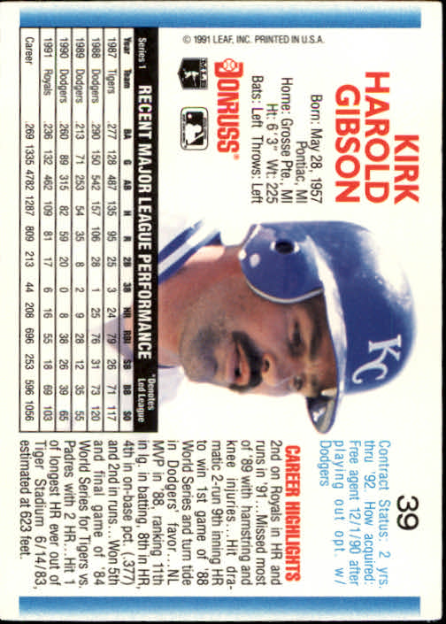thumbnail 77 - A9587- 1992 Donruss Baseball Cards 1-250 +Rookies -You Pick- 10+ FREE US SHIP