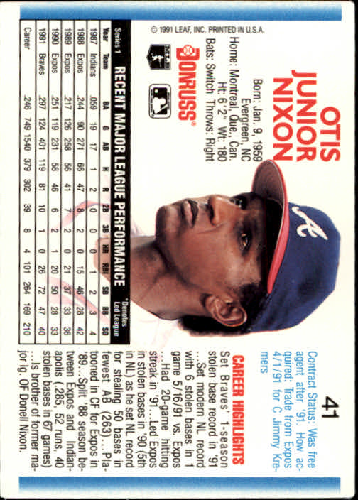 thumbnail 75 - 1992 Donruss Baseball (Pick Card From List)