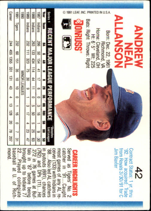 thumbnail 83 - A9587- 1992 Donruss Baseball Cards 1-250 +Rookies -You Pick- 10+ FREE US SHIP
