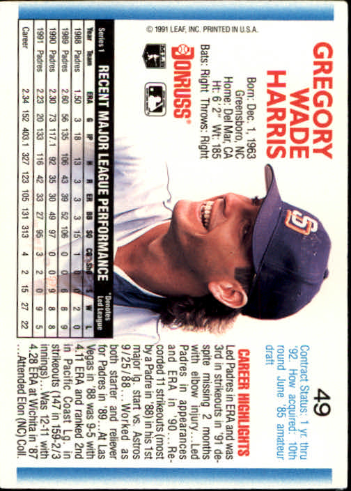 thumbnail 97 - A9587- 1992 Donruss Baseball Cards 1-250 +Rookies -You Pick- 10+ FREE US SHIP