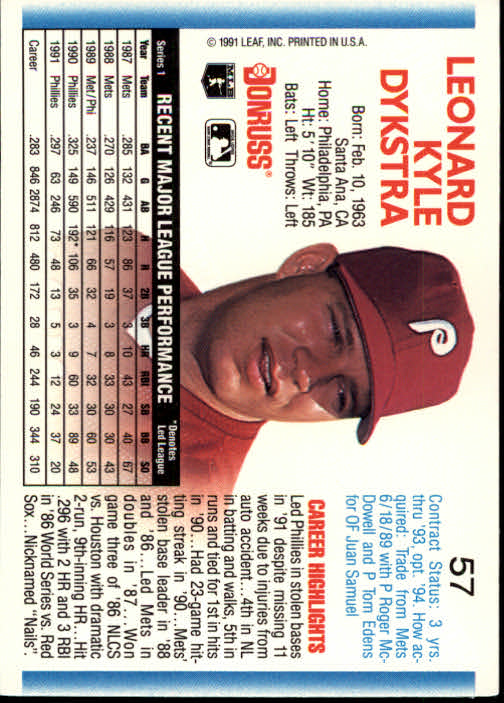 thumbnail 113 - A9587- 1992 Donruss Baseball Cards 1-250 +Rookies -You Pick- 10+ FREE US SHIP
