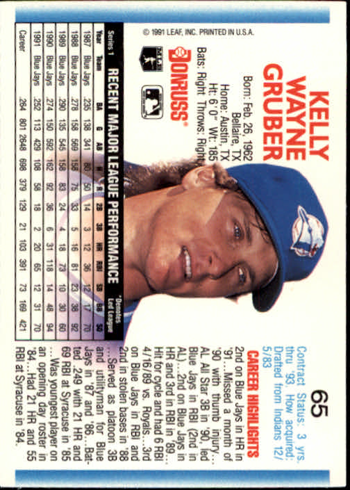 thumbnail 129 - A9587- 1992 Donruss Baseball Cards 1-250 +Rookies -You Pick- 10+ FREE US SHIP