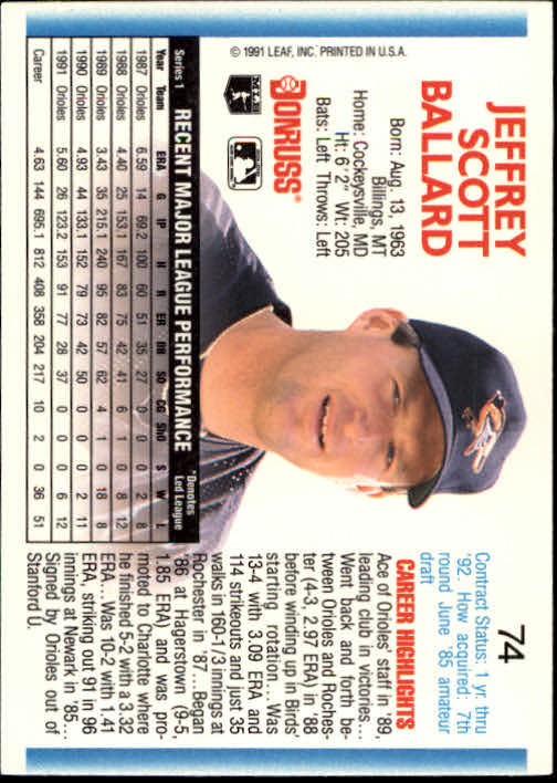 thumbnail 141 - 1992 Donruss Baseball (Pick Card From List)