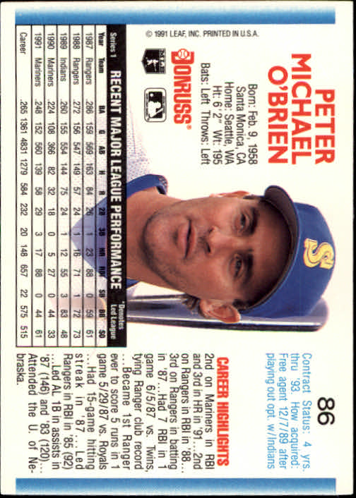 thumbnail 171 - A9587- 1992 Donruss Baseball Cards 1-250 +Rookies -You Pick- 10+ FREE US SHIP