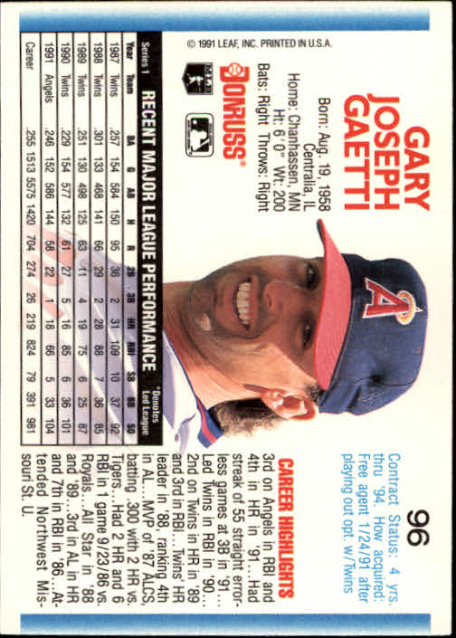 thumbnail 185 - 1992 Donruss Baseball (Pick Card From List)