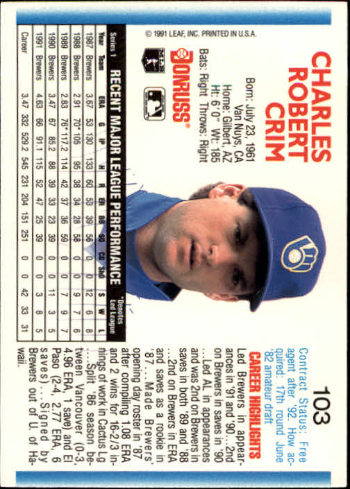 thumbnail 205 - A9587- 1992 Donruss Baseball Cards 1-250 +Rookies -You Pick- 10+ FREE US SHIP
