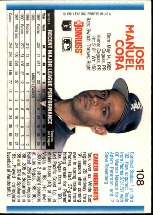 thumbnail 215 - A9587- 1992 Donruss Baseball Cards 1-250 +Rookies -You Pick- 10+ FREE US SHIP