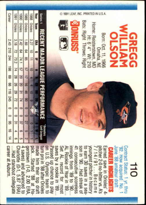 thumbnail 219 - A9587- 1992 Donruss Baseball Cards 1-250 +Rookies -You Pick- 10+ FREE US SHIP