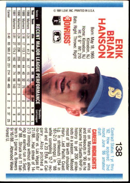 thumbnail 275 - A9587- 1992 Donruss Baseball Cards 1-250 +Rookies -You Pick- 10+ FREE US SHIP