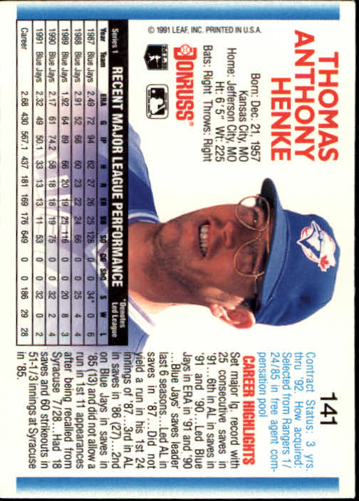 thumbnail 281 - A9587- 1992 Donruss Baseball Cards 1-250 +Rookies -You Pick- 10+ FREE US SHIP