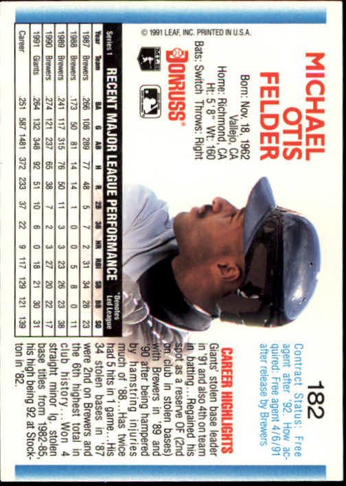 thumbnail 165 - 1992 Donruss Baseball Card Pick 101-284