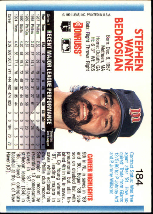 thumbnail 169 - 1992 Donruss Baseball Card Pick 101-284