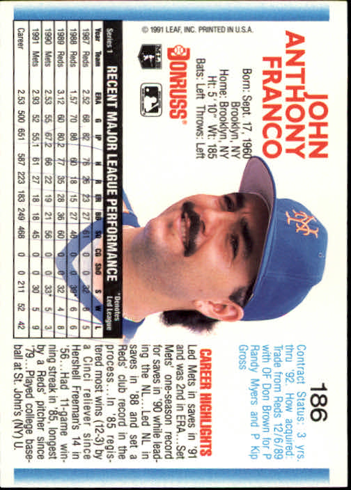 thumbnail 371 - A9587- 1992 Donruss Baseball Cards 1-250 +Rookies -You Pick- 10+ FREE US SHIP