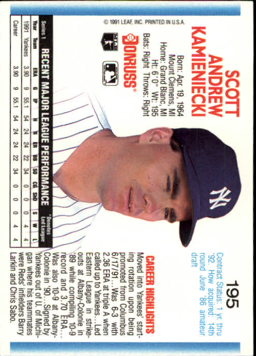 thumbnail 191 - 1992 Donruss Baseball Card Pick 101-284