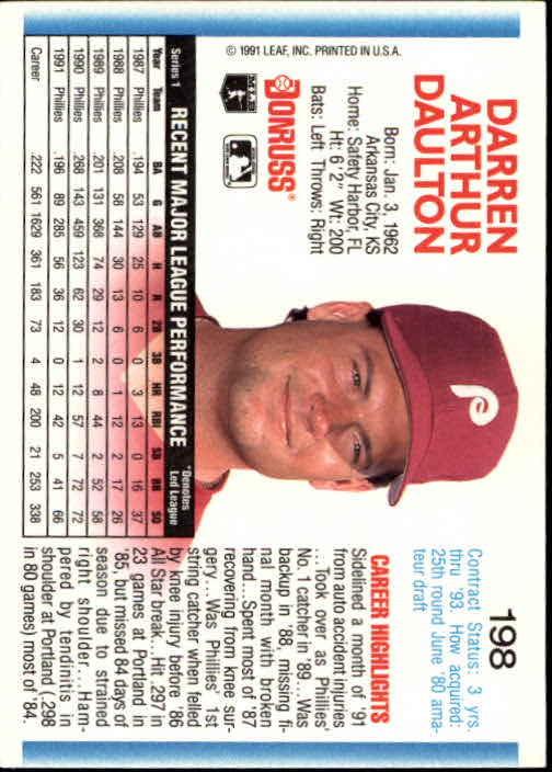 thumbnail 197 - 1992 Donruss Baseball Card Pick 101-284