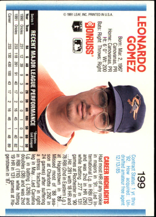 thumbnail 199 - 1992 Donruss Baseball Card Pick 101-284