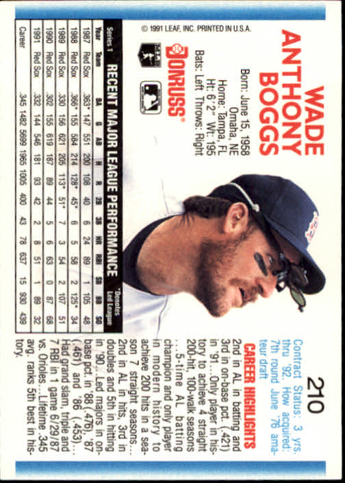thumbnail 221 - 1992 Donruss Baseball Card Pick 101-284