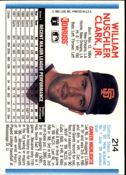 thumbnail 427 - A9587- 1992 Donruss Baseball Cards 1-250 +Rookies -You Pick- 10+ FREE US SHIP