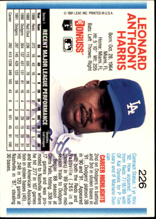 thumbnail 451 - A9587- 1992 Donruss Baseball Cards 1-250 +Rookies -You Pick- 10+ FREE US SHIP