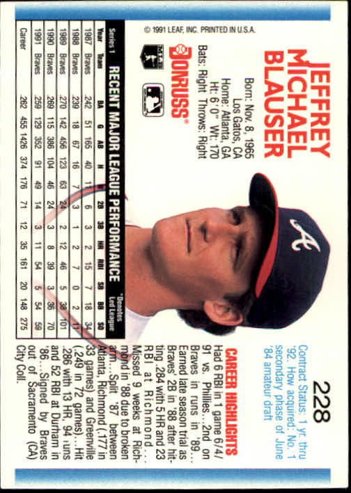 thumbnail 257 - 1992 Donruss Baseball Card Pick 101-284