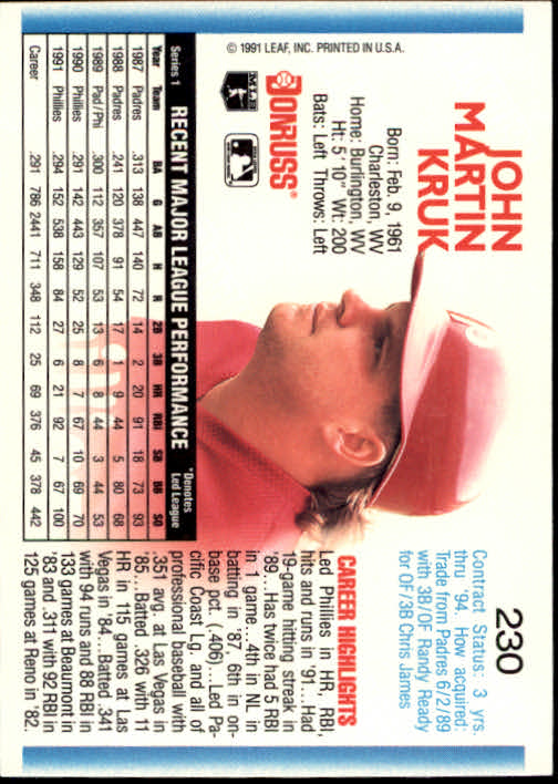 thumbnail 459 - A9587- 1992 Donruss Baseball Cards 1-250 +Rookies -You Pick- 10+ FREE US SHIP