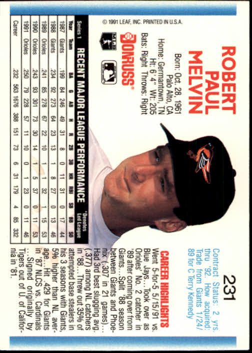 thumbnail 263 - 1992 Donruss Baseball Card Pick 101-284