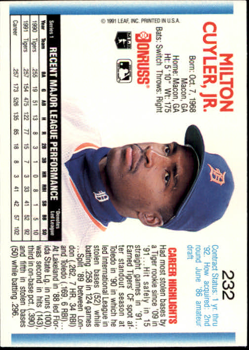 thumbnail 463 - A9587- 1992 Donruss Baseball Cards 1-250 +Rookies -You Pick- 10+ FREE US SHIP