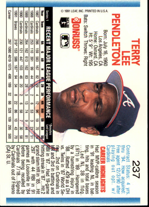 thumbnail 275 - 1992 Donruss Baseball Card Pick 101-284