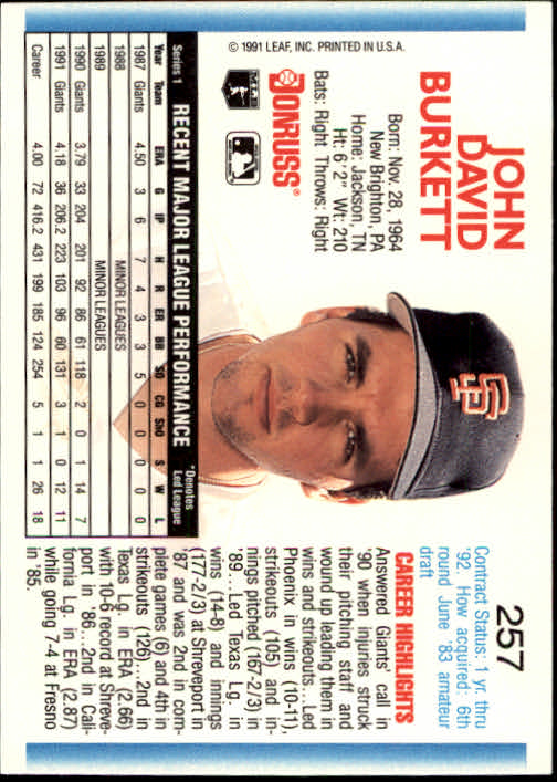 thumbnail 315 - 1992 Donruss Baseball Card Pick 101-284