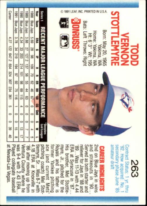 thumbnail 327 - 1992 Donruss Baseball Card Pick 101-284