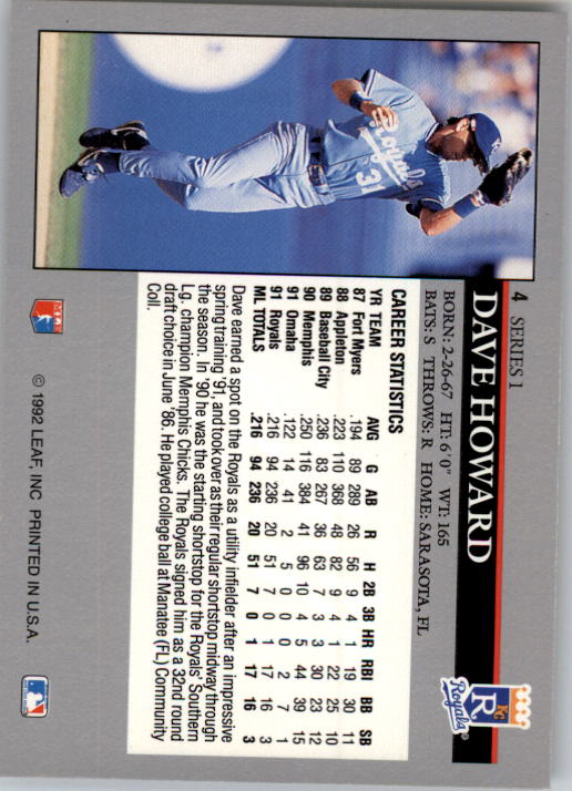 1992 Leaf Baseball Card Pick 1-100 - Picture 9 of 201